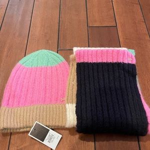 Juicy couture NWT color block hat & infinity scarf